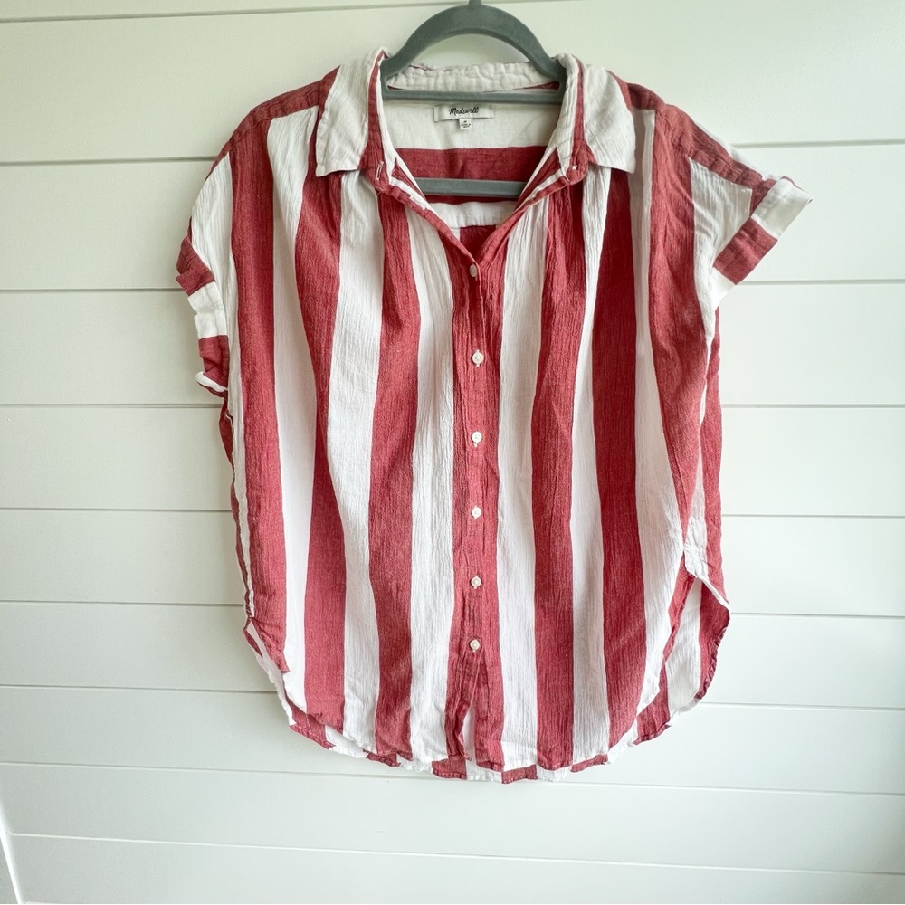 Madewell Central Tunic Shirt in Cara Stripe-med - Picture 3 of 9